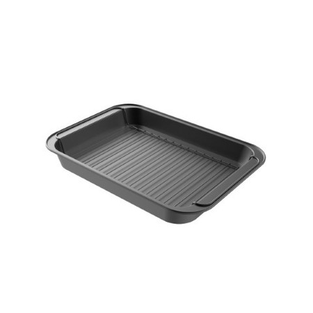 HASTINGS HOME Roasting Pan with Flat Rack Nonstick Oven Roaster, Grid to Drain Fat and Grease Kitchen Cookware 252985ALP